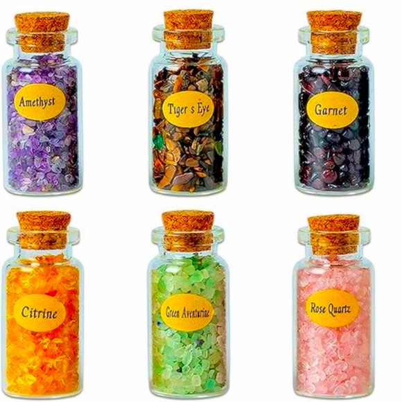 12 pc set - Bottles of Chakra Healing Crystal Chips. 12 diff. colors/crystals - Picture 6 of 9